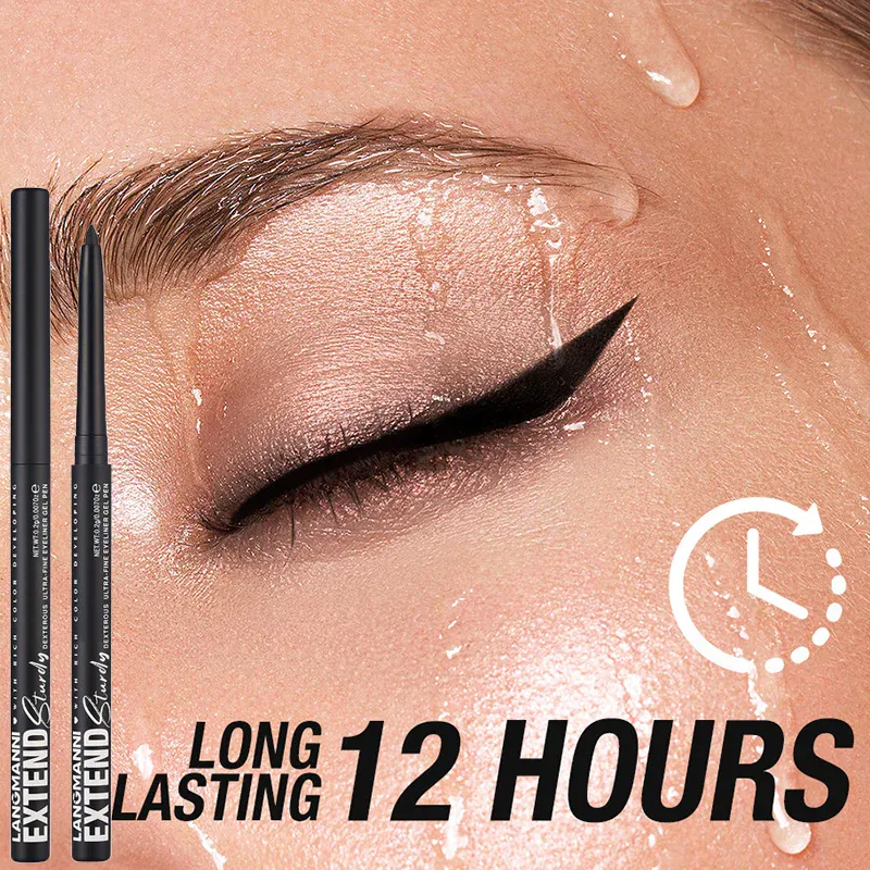 2 in 1 Eye Liner Eye Shadow Pencil Waterproof Lasting 12 Colors Rotating Black Matte Eyeliner Glue Pen Makeup for Eyes Cosmetics — image 3