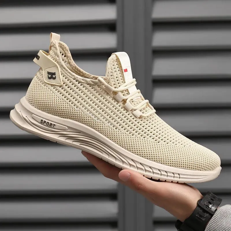 Scarpe da ginnastica leggere in maglia a rete da uomo Suola morbida con cuscino Scarpe da ginnastica per camminare quotidianamente Calzature da corsa per palestra all'aperto traspiranti antiscivolo — image 8
