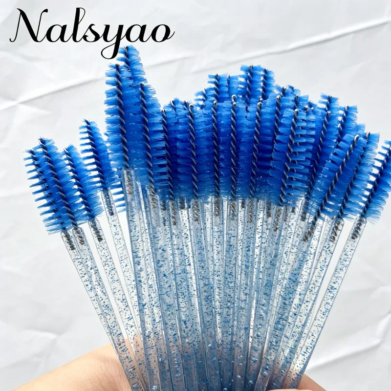 wholesale yelash brush makeup brushes 50pcs comb disposable mascara individual 6 color applicator wand lash makeup brushes tools