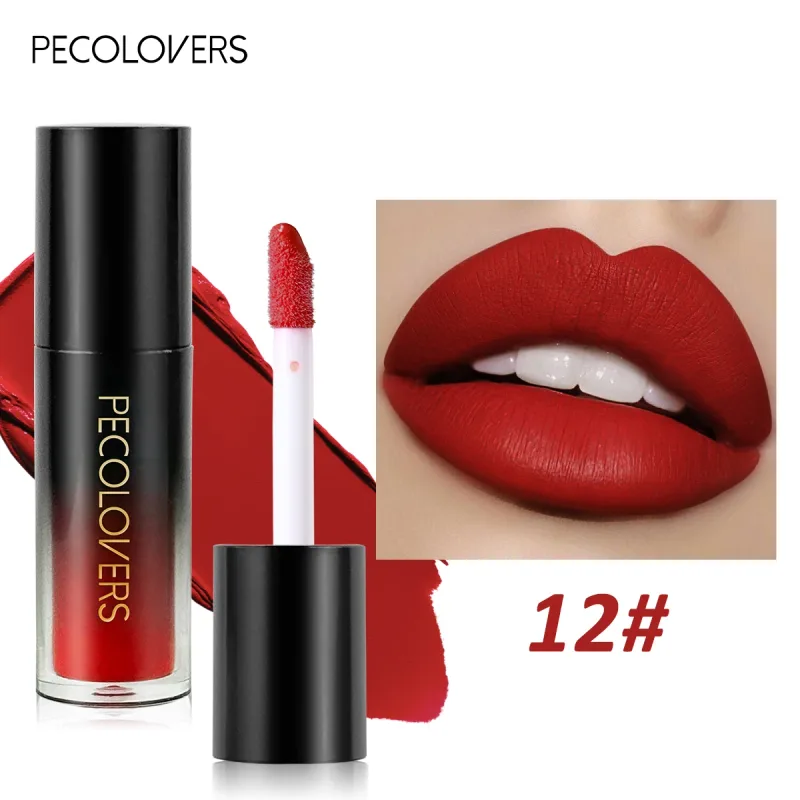 หลายสี Matte Velvet ลิปกลอสกันน้ำ Long-Lasting Non-Stick CUP Smooth ลิปสติกใช้สีสูง Rendering — image 26