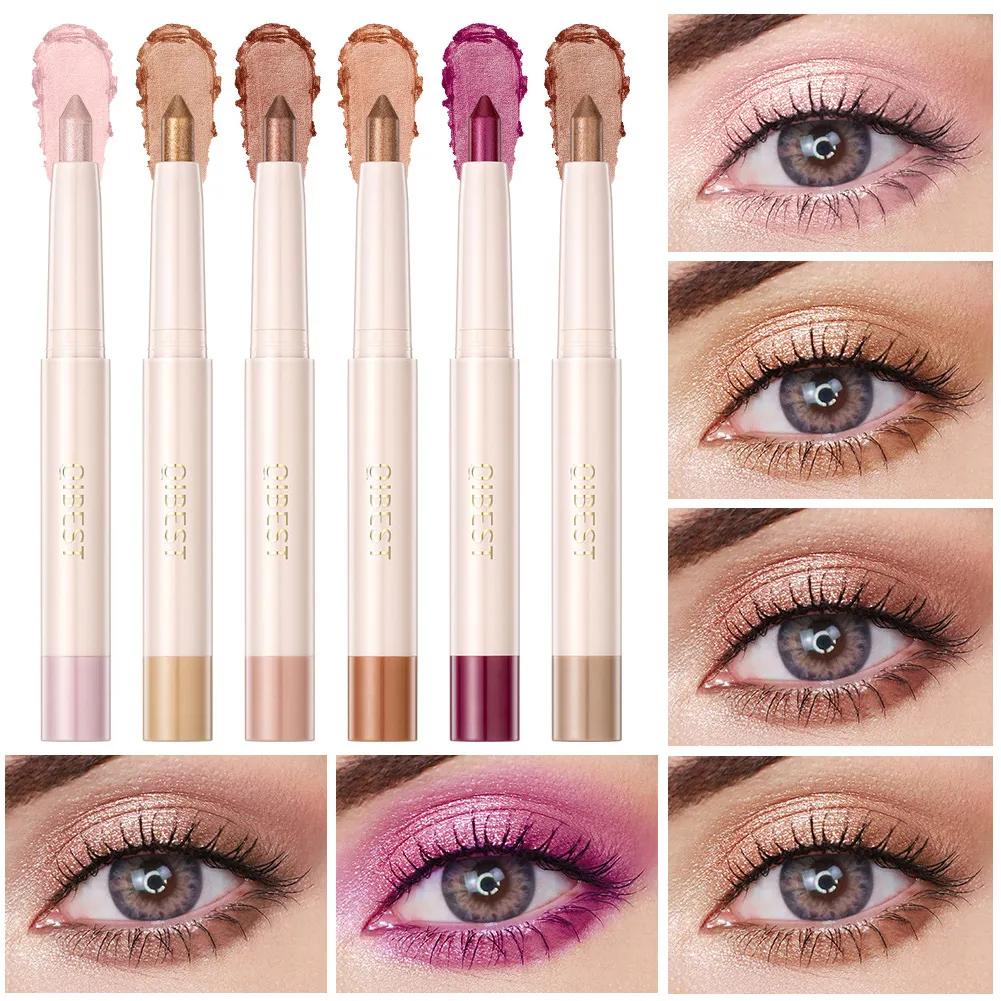 1 adet parlak şampanya Eyeliner kalem Glitter göz farı yalan ipekböceği kalem su geçirmez güzellik kozmetik kadın makyaj — image 1