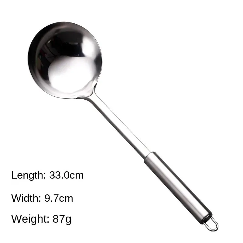 Langlebiger Wok-Spachtel aus Edelstahl mit langem Griff, Küchenhelfer, Küchenkochutensilien-Set, Reislöffel, Schöpfkelle, Kochutensilien — image 12
