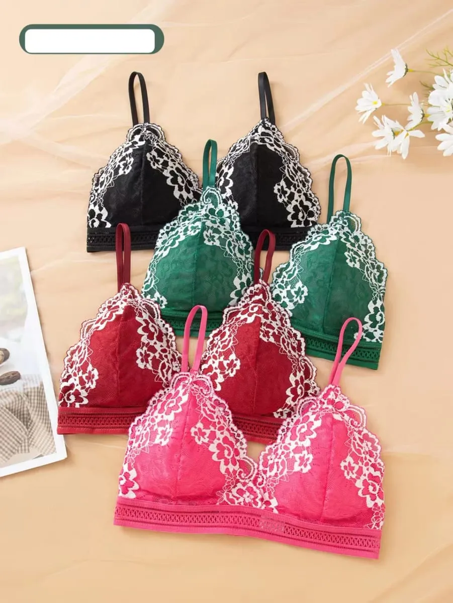 ชุดชั้นในลูกไม้เซ็กซี่ชุดถ้วยแม่พิมพ์บางไม่มีแหวนเหล็กสบาย Push Up Bra ชุดสำหรับสตรี — image 4