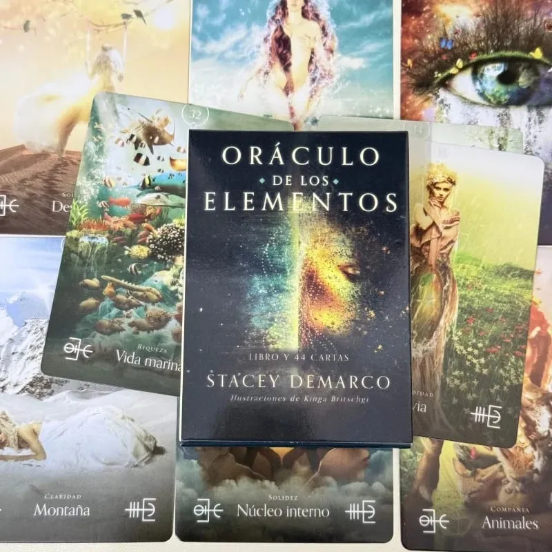 ORÁCULO DE LOS ELEMENTOS Kad Oracle 44PC Versi Sepanyol Permainan Papan Ramalan Nasib Permainan Kad — image 6