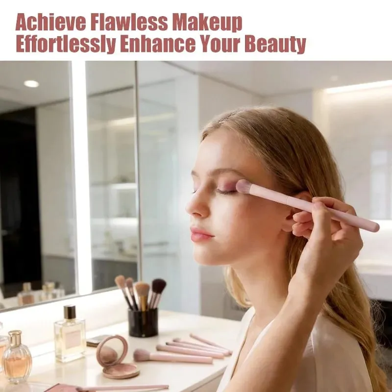 Sada štětců na make-up 13 ks Professional Kit Foundation Eyeshadow Blush Štětce na rty měkké syntetické štětiny pro ženy a začátečníky — image 6