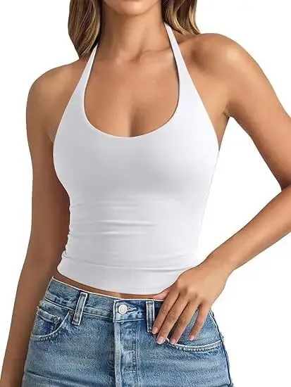 2026 Musim Semi Baru Kedatangan Gaya Amerika Eropa Warna Solid Slim Fit Cami Tank Top Wanita Trendi Hot Girl Atasan Tanpa Lengan — image 1