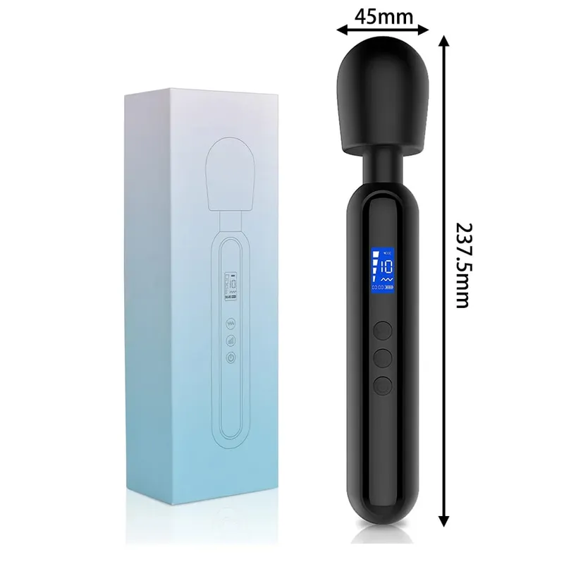 Bacchetta da massaggio in morbido silicone Multi-Size e Multi-Color Modalità di vibrazione regolabili impermeabili opzionali Strumento portatile per il relax domestico — image 11