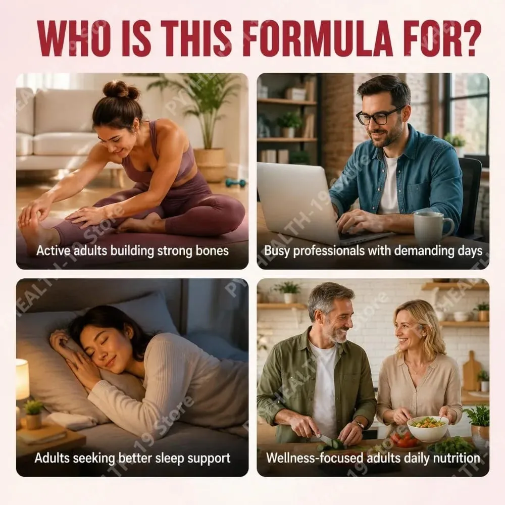Gummies nutritionnelles avec vitamine K2 D3 Calcium et magnésium pour la santé des os et la relaxation Soutien au bien-être du sommeil Adultes 60 Gummies — image 5