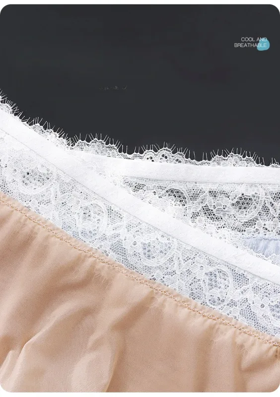 Lace Edge Ice Silk Men's Triangle Pants Traceless Breathable Thin Men's Underwear Low Waist Soft Seamless Comfort Male Briefs — image 9