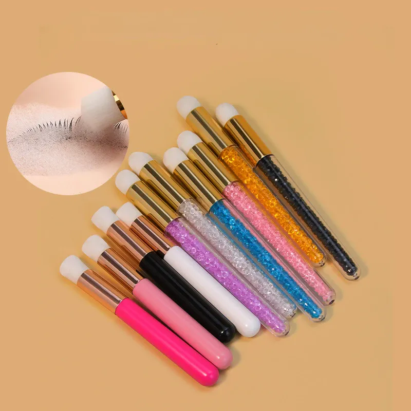 Neue Kristall Wimpern Reinigung Pinsel Augenbraue Gesicht Reinigung Nase Mitesser Tiefen Waschen Lash Shampoo Pinsel Schönheit Make-Up-Tool — image 1
