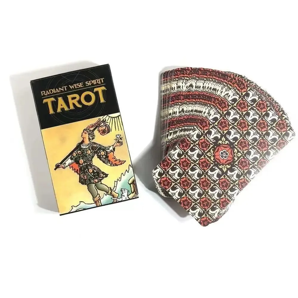 Penglihatan Ethereal Klasik Tarot Bercahaya Kad Dek Tarot Penunggang untuk Pemula Edisi Ramalan Borad Bermain Permainan — image 8