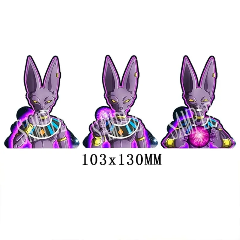 Anime 3D Lenticular Sticker Goku Vegeta Waterproof Decals for Car Refrigerator Skateboard Etc.kid's Gifts