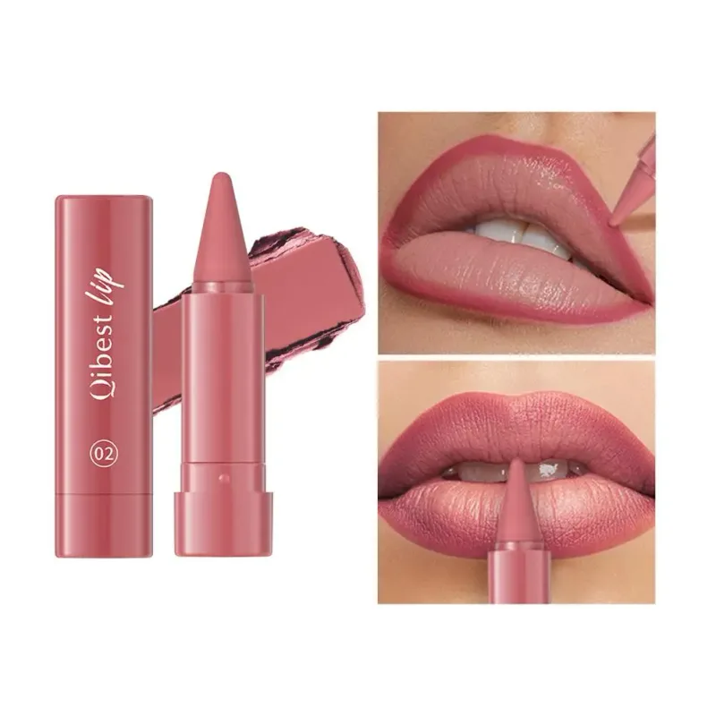 Rouge à lèvres mat imperméable 2 en 1, crayon à haute pigmentation, couleur des lèvres, formule hydratante lisse, dégradé naturel — image 8