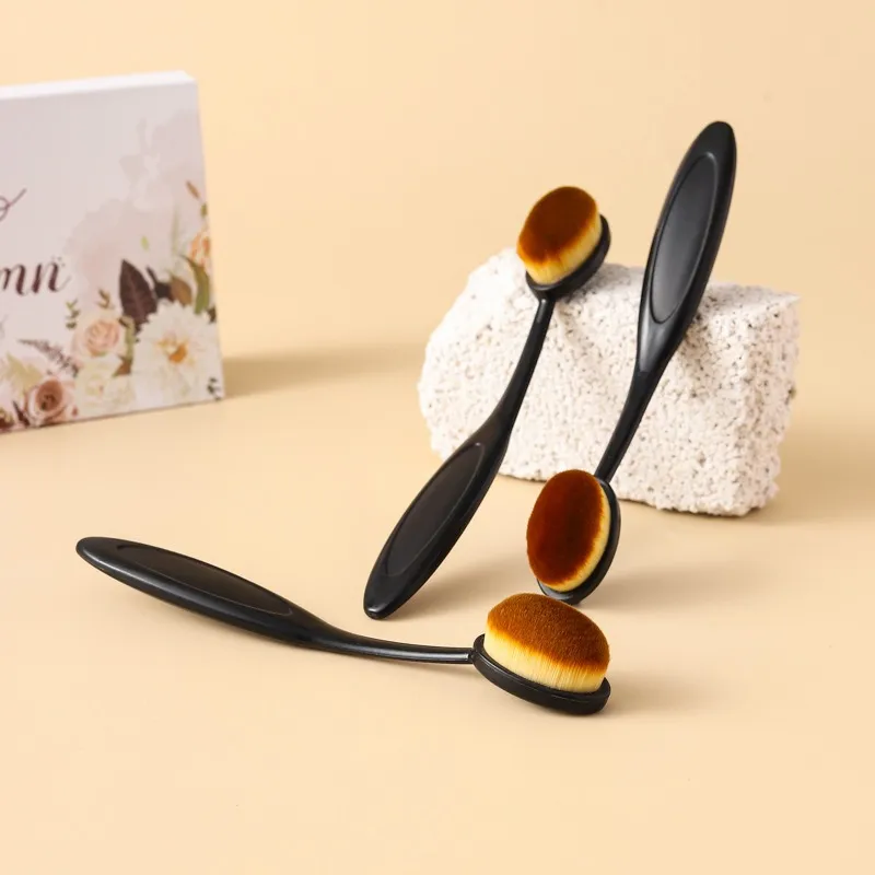 1/3PCS ขนาดใหญ่ Foundation แปรงแปรงสีฟันรูปร่างแต่งหน้า Make Up Tools Get Fast แม้การใช้ครีมและผง cosmnetic — image 3