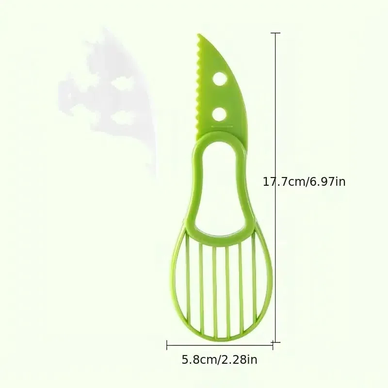 1pc 3 Dalam 1 Alat Penghiris Avokado Pelbagai Fungsi Alat Dapur Pemotong Pitters Avokado — image 7