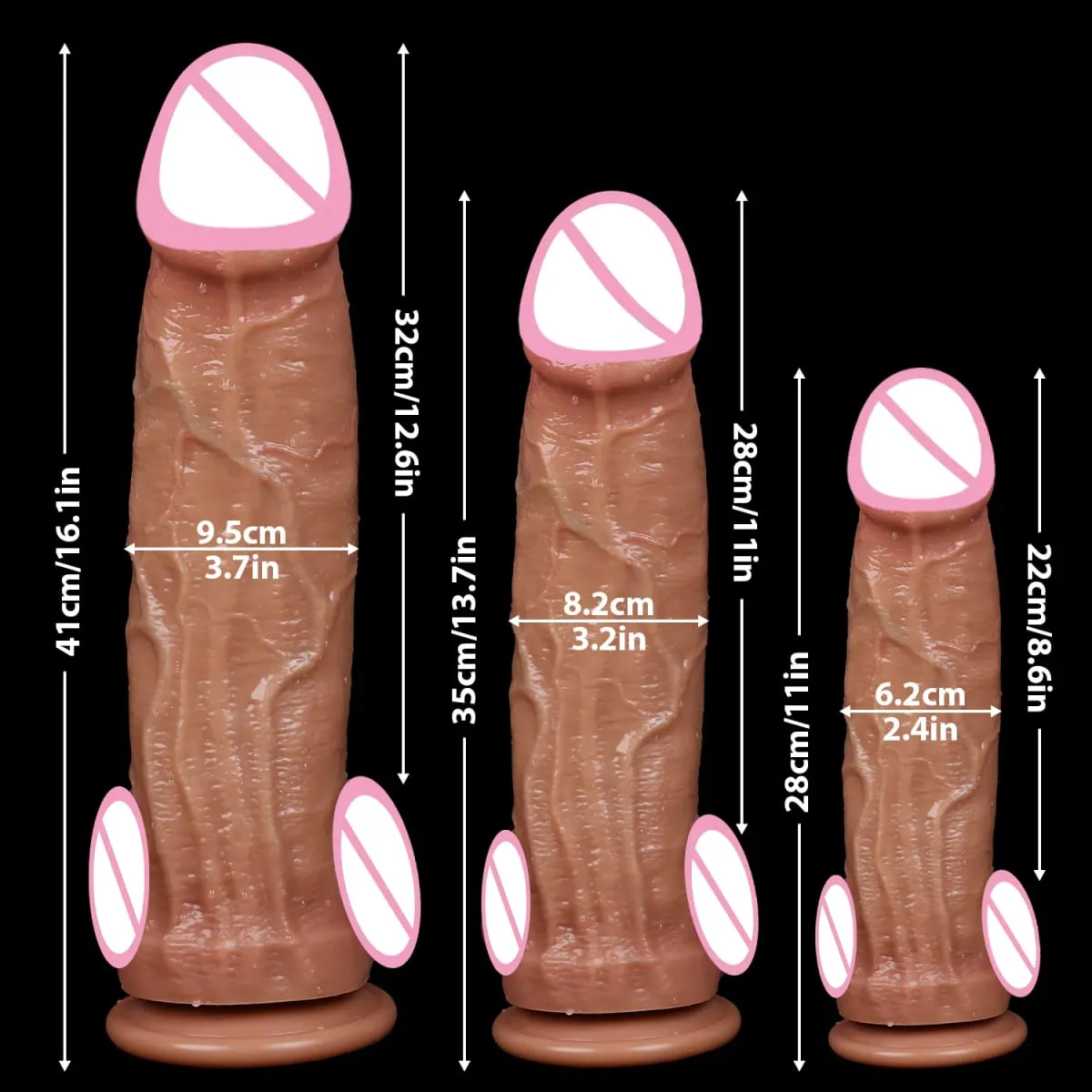 Super Big Soft Dildo Realistic Penis Double-layer Silicone Sex Toy Female Masturbator Suction Cup Dildos for Women Men Cock Gode — image 6