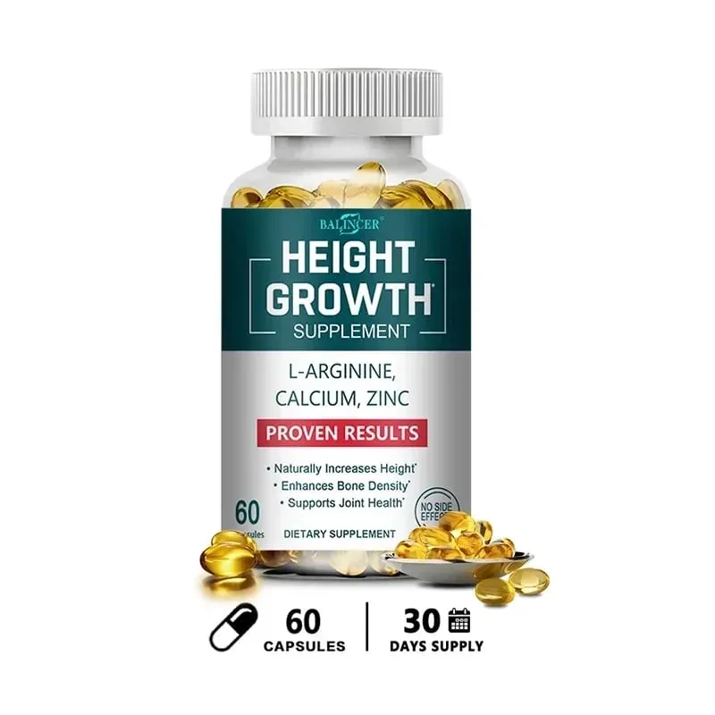 Height Gaining Supplement - Calcium L-Arginine Vitamin D3 Zinc Supplement - Promotes Bone Growth - Helps Natural Height Growth — image 8