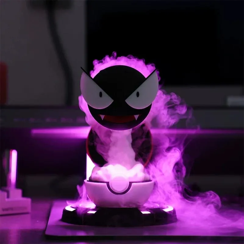 Anime PokéMon Gengar Spray Humidifier Lampu Malam Pembersih Udara Desktop Ambien Hiasan Bilik Hiasan Hadiah Pinggiran Kreatif — image 1