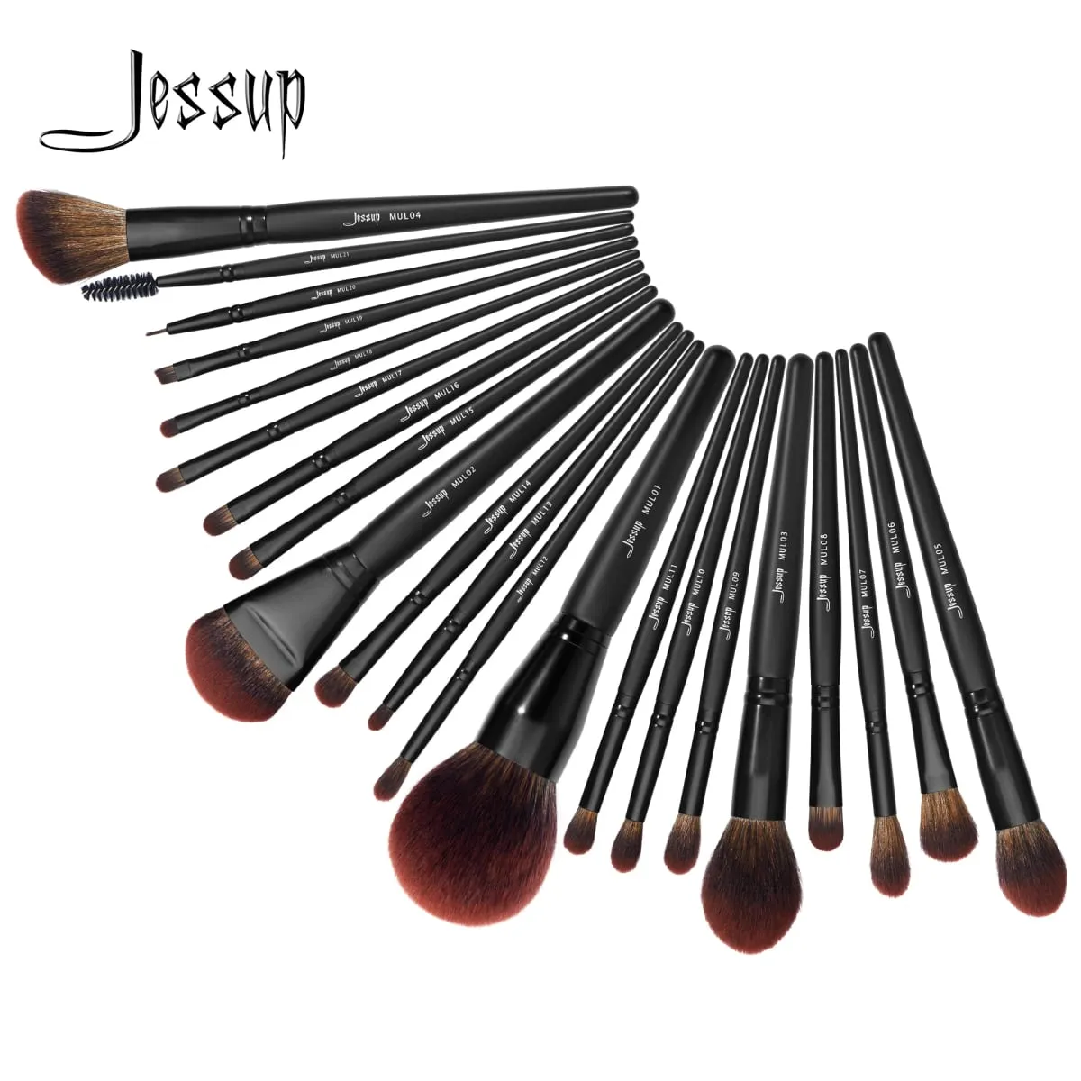 Jessup Make-up-Pinsel-Set, 3-21-teilig, Premium-Synthetik, großer Puderpinsel, Foundation, Concealer, Lidschatten, Eyeliner, Spoolie aus Holz, T271 — image 1