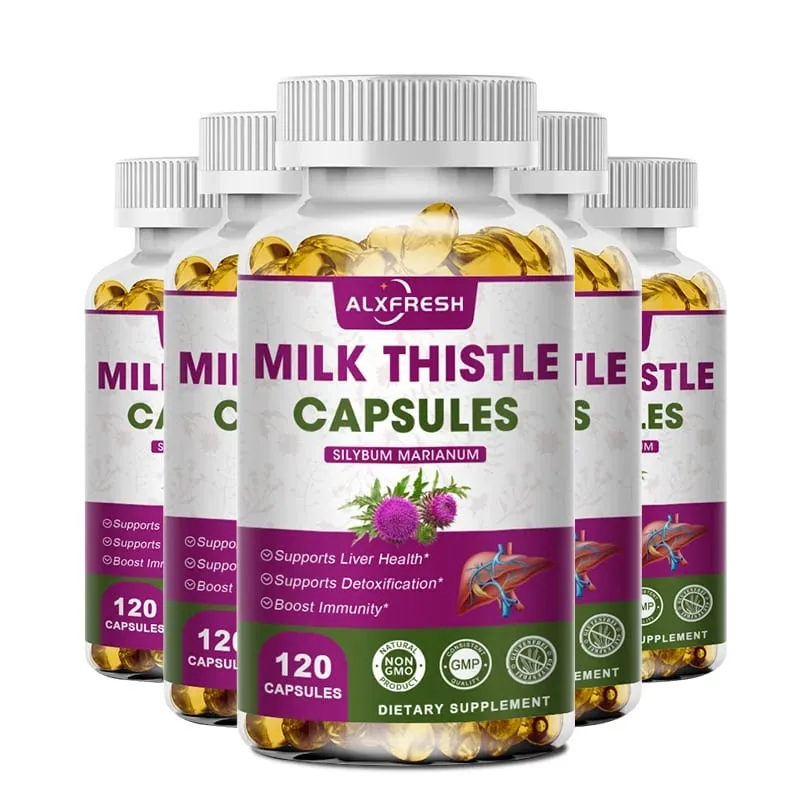 Organic Milk Thistle Extract 1000mg Capsules & Dandelion Silybum Marianum for Liver Health Supports Liver Function Non-GMO Vegen
