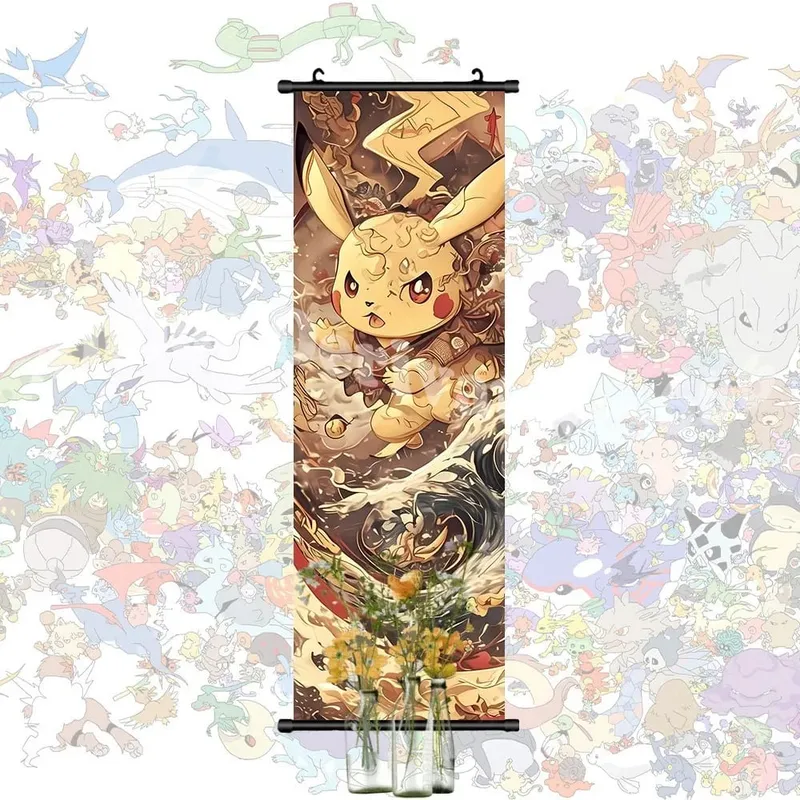 Poster stampato Anime Opere d'arte da parete Gengar Immagini Charizard Dipinto su tela Pikachu Appeso Pergamene Home Room Decor — image 24