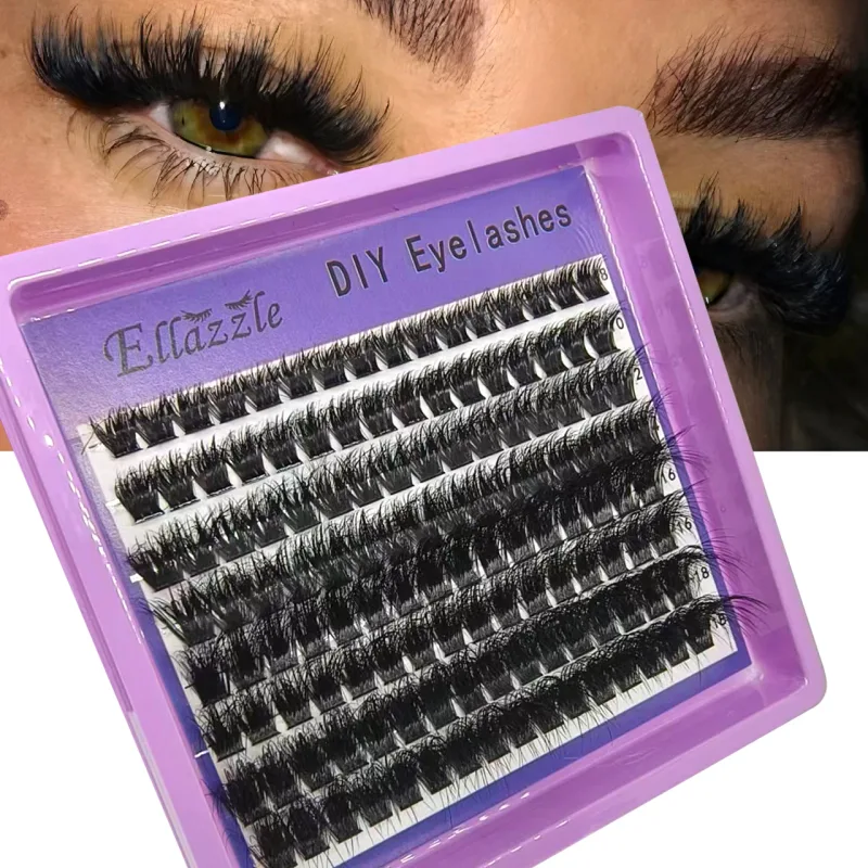 40D-150D Lashes Cluster DIY Lash Extension Mixed Tray Clusters Eyelashes Fluffy Volume Indibidwal Lashes Cat Eye Lash Extension — image 11