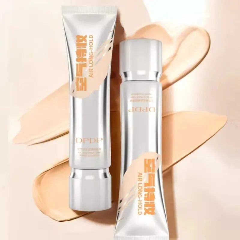 30ml DPDP 롱웨어 리퀴드 파운데이션(F4 듀얼 엔드 메이크업 브러쉬 세트 포함) - 오래 지속되는 커버력을 위한 베이스 코스메틱 어플리케이터 — image 5