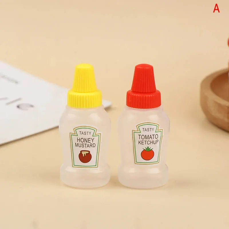 1/2/3/4 Buah Kotak Makan Siang Mini Aksesori Pola Lucu Kotak Saus Botol Pencet Kartun Tomat Madu Wadah Bumbu untuk Anak-anak — image 8