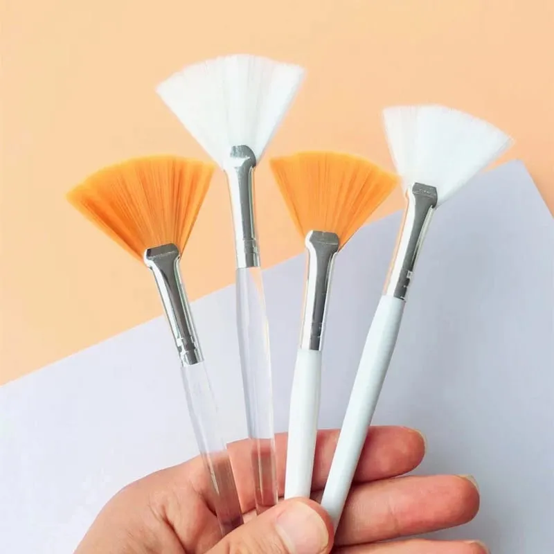 5/10pcs Fan Shape Foundation แปรงแต่งหน้า Multifunctional Facial Mask แปรงน้ำมันหอมระเหยผู้หญิงเครื่องมือแต่งหน้าความงามแปรง — image 4