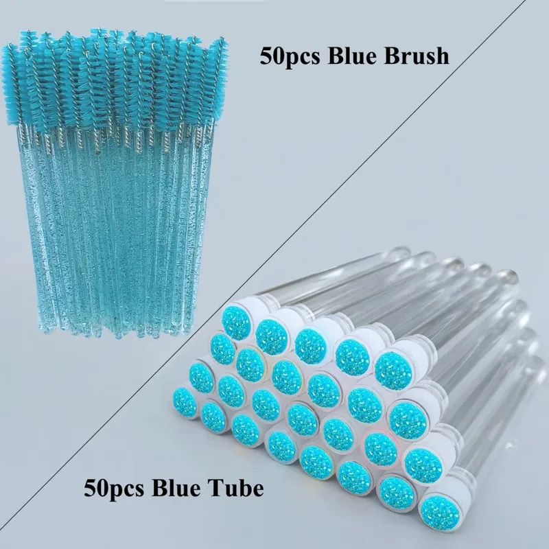 50pcs แปรงขนตาแบบใช้ซ้ำได้หลอดสำหรับขนตามาสคาร่าแบบใช้แล้วทิ้ง Wands Eyebrow แปรง Applicator แปรงขนตา — image 11