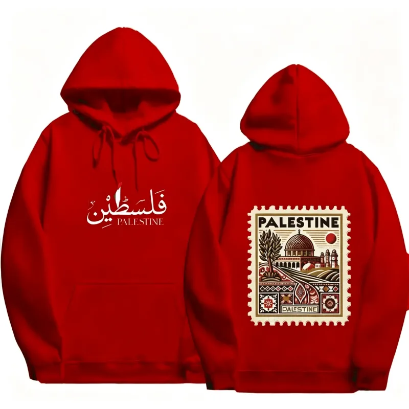 Unisex Autumn Winter Vintage Casual Pullover Sweatshirts Palestine Hoodie Fashion Harajuku Aesthetic Retro Graphic Hoodies Tops — image 18