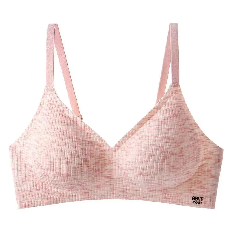 ผู้หญิง Non-trace Jelly Push-Up Bra นุ่มสบาย Anti-Sagging ชุดชั้นในไม่มี Underwire สำหรับทุกวัน W