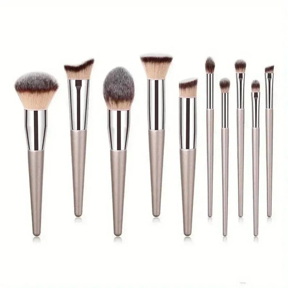 10 Makeup Brush Set Professional Foundation Concealer Powder Ögonskugga Blush Brush Blending Kosmetisk skönhetsverktyg för ansikte och ögon — image 6