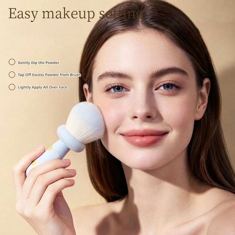 Štětce na tvářenku na make-up na tváře Velký štětec na pudr na sypký pudr Ultra jemný načechraný podkladový štětec na minerální pudr — image 2