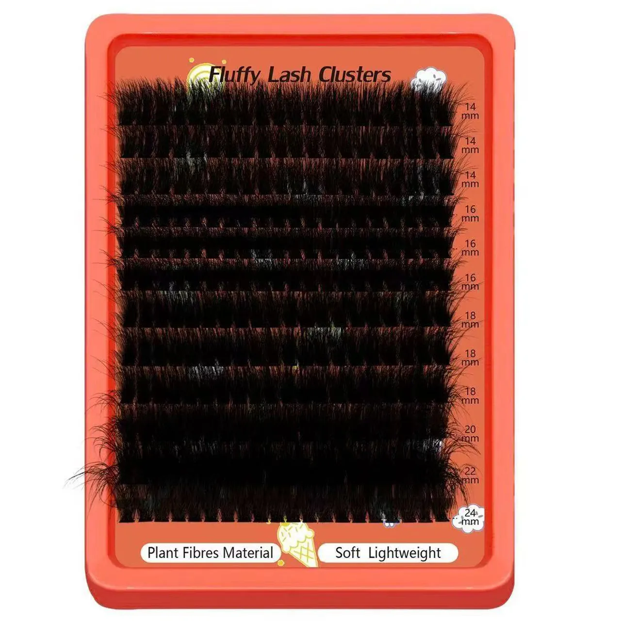 Cluster Lashes D Curl Μικτού Μήκους Δραματικός Όγκος DIY Extensions Eyelash Μαλακές επαναχρησιμοποιούμενες ψεύτικες βλεφαρίδες για αρχάριους Μακιγιάζ ματιών — image 6