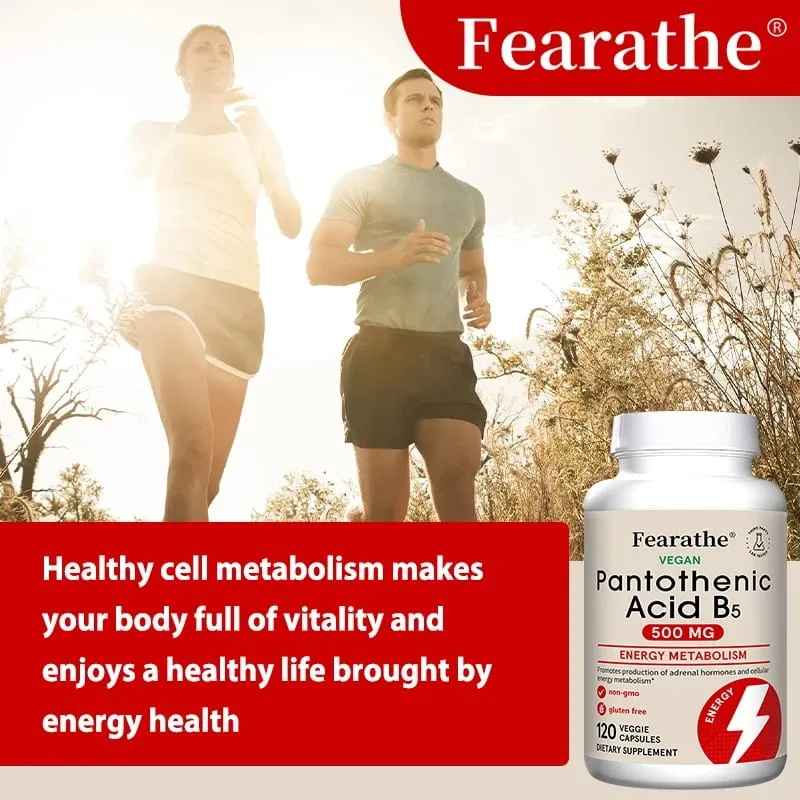 Pantothenic Acid B5 500 Mg Dietary Supplement Regulates Cellular Balance Maintains Energy Levels Supports Metabolism — image 4