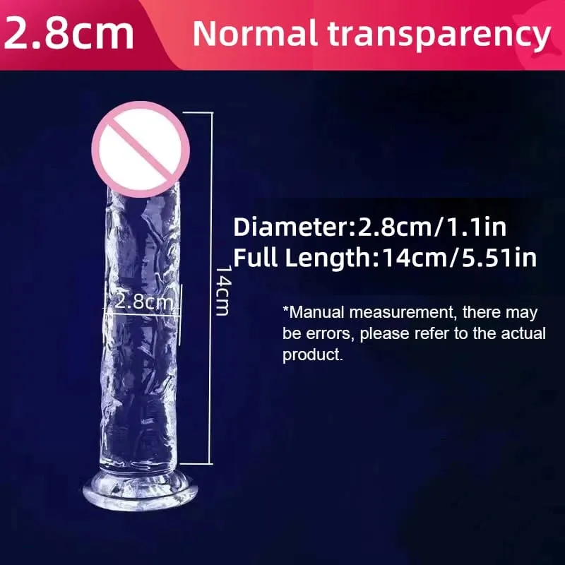 Trasparente Realistico Dildo Gelatina Pene Ventosa Dildo Masturbatore Femminile Stimolatore Clitorideo Grande Cazzo Lesbiche Giocattoli Del Sesso — image 18