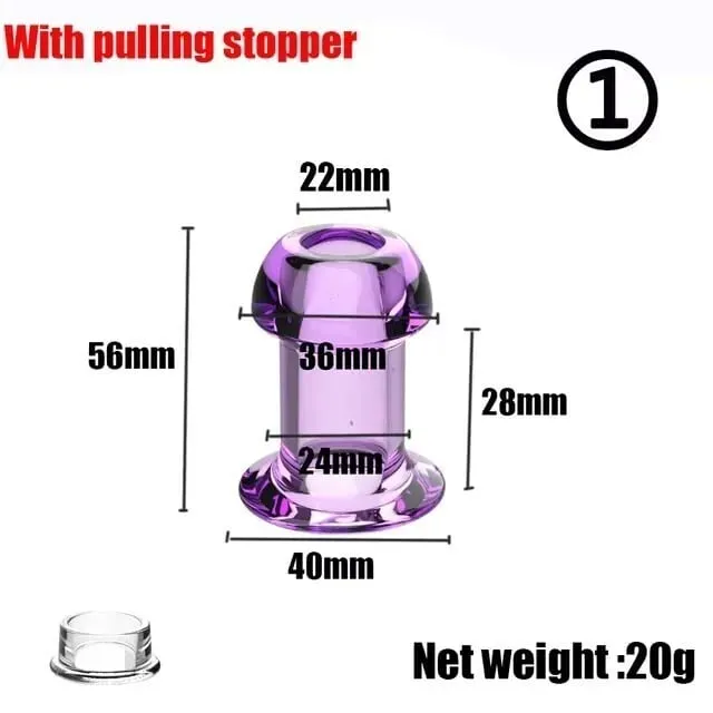 스토퍼가있는 중공 아날 플러그 질 항문 확장기 검경 확장기 Buttplug 전립선 마사지 섹스 토이 여성 남성 게이 — image 7