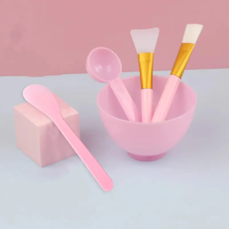 페이스 마스크 믹싱 보울 세트 5pcs DIY 페이스 마스크 믹싱 도구 키트 페이셜 마스크 보울 스틱 주걱 실리콘 소프트 페이스 브러쉬 스푼 — image 5