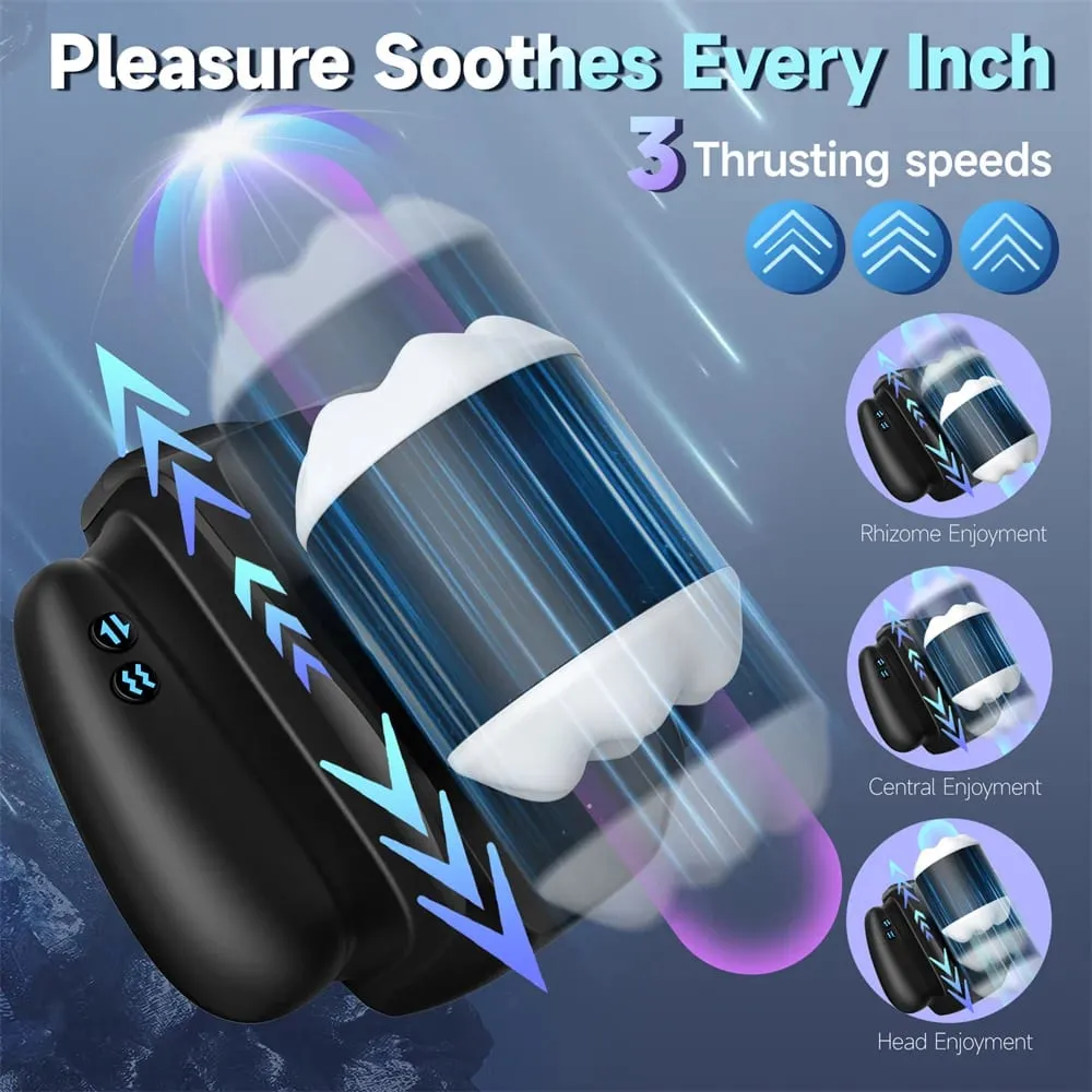 Automatisk teleskopisk vibrerande hanehandtag Masturbator Cup Penile Stimulator Vaginal Pocket Pussy Vuxen Sex Machine för män — image 3