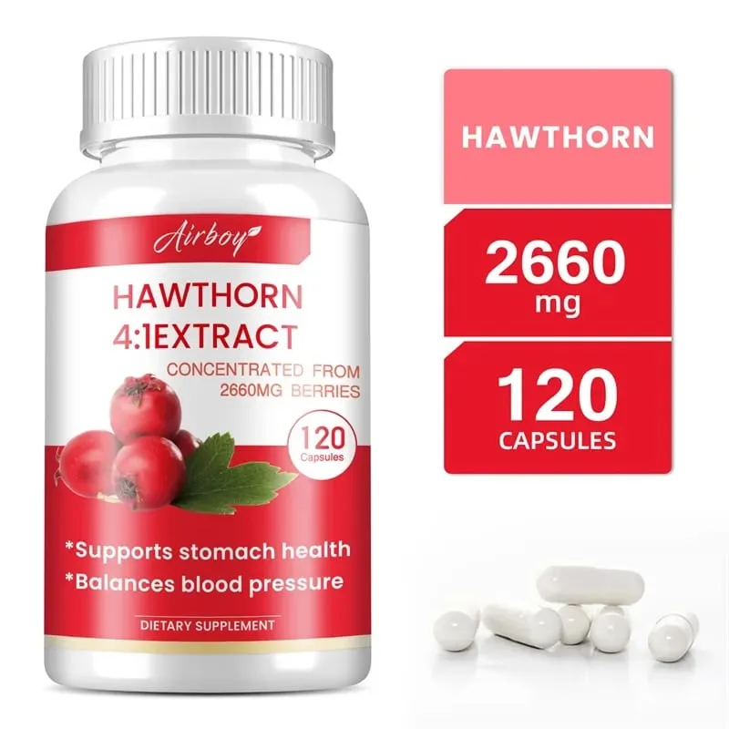 Hawthorn Berry Extract Capsule - Supports Digestive Health Promotes Energy Production Blood Circulation and Boosts Immunity — image 1