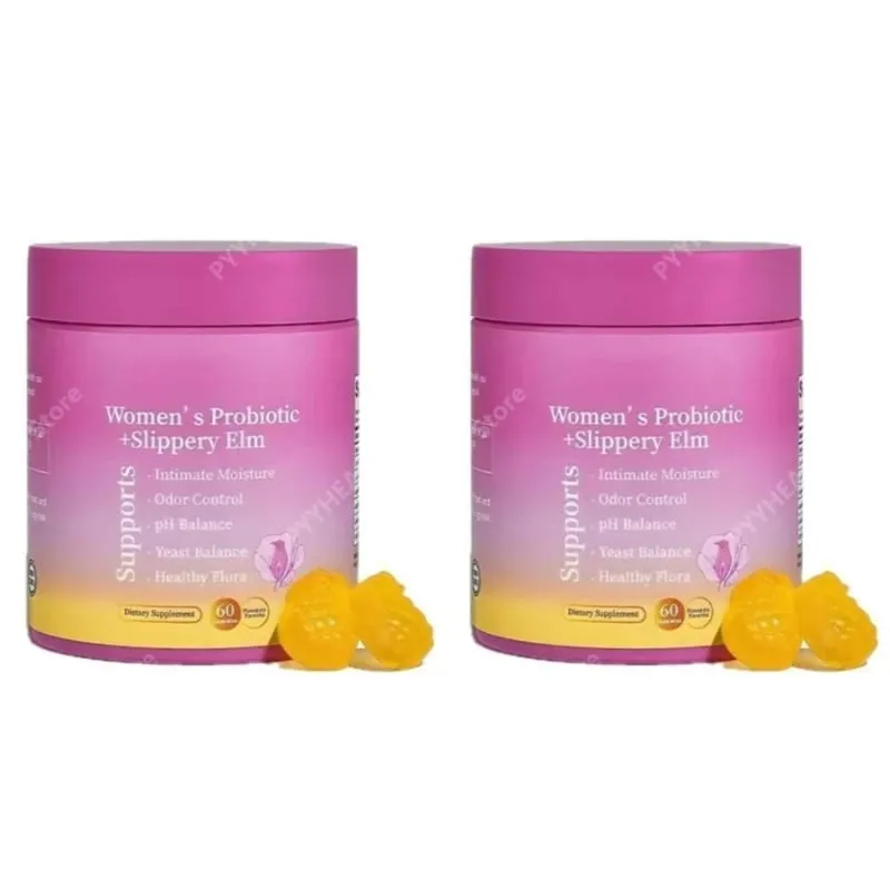 Gummies Probiotik Kesejahteraan Wanita dengan Keseimbangan PH Elm Licin dan Sokongan Flora untuk Wanita Perisa Nanas 60 Kiraan — image 8