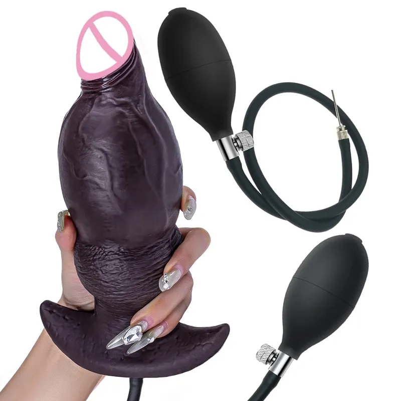 Butt Plug Opblaasbare Anale Plug Anale Wearable Buttplug Monster Dildo Knoop Anale Trainer Volwassen Speeltjes voor Mannen Homo Vrouwen seksspeeltje — image 8