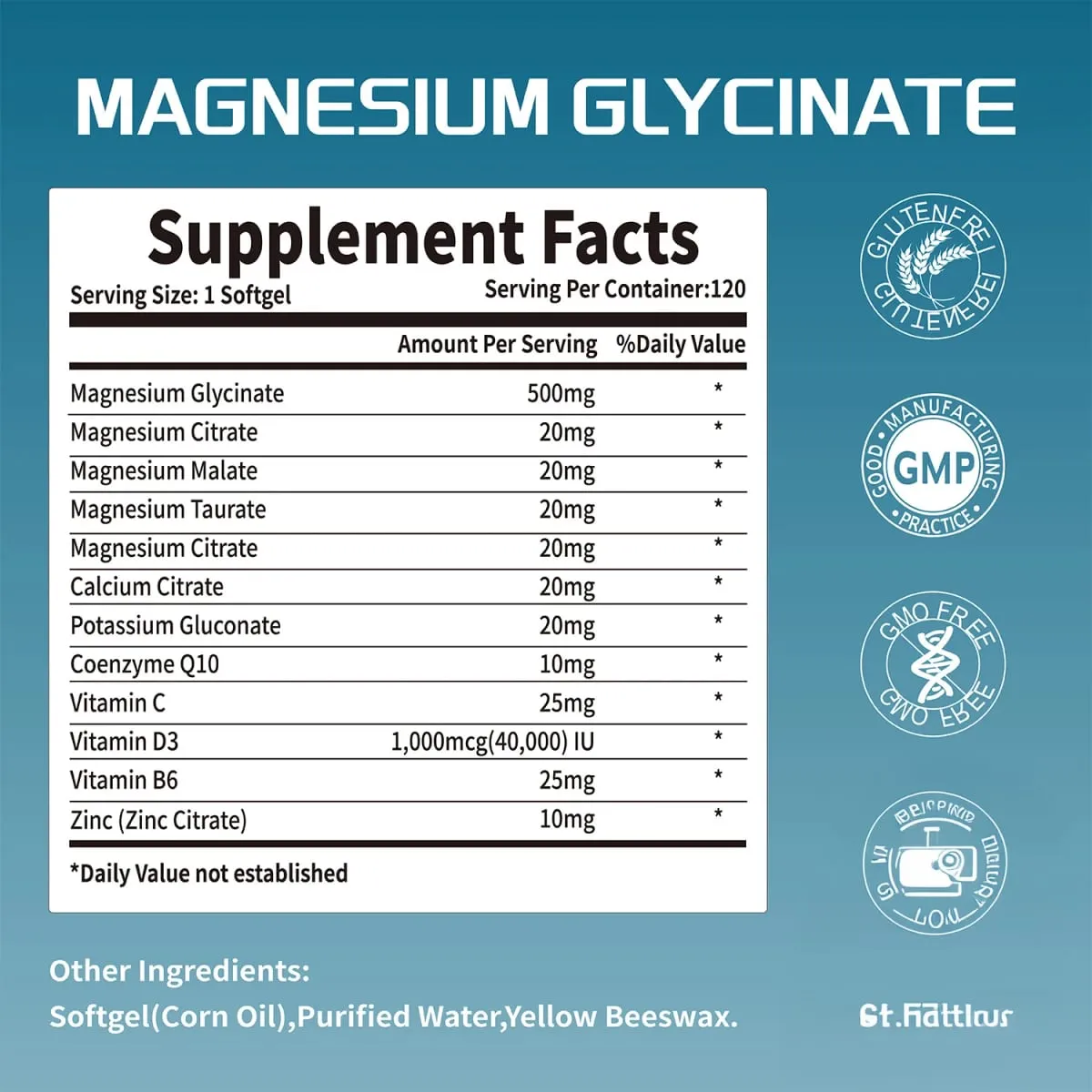 แมกนีเซียม Glycinate 500 มก. อาหารเสริมรองรับระบบประสาทสุขภาพกระดูกและกล้ามเนื้อรองรับความสงบอารมณ์และการผ่อนคลายร่างกายเพื่อสุขภาพที่ดีทุกวัน — image 7
