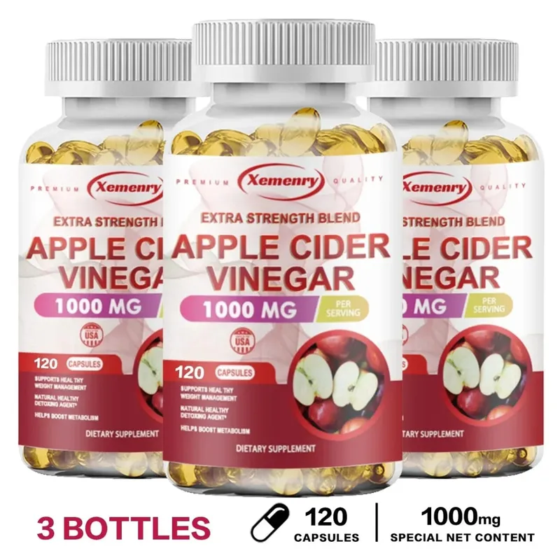 Apple Cider Vinegar Capsules - Supports Digestive Health Natural Detoxification Constipation Relief Healthy Weight Management — image 11