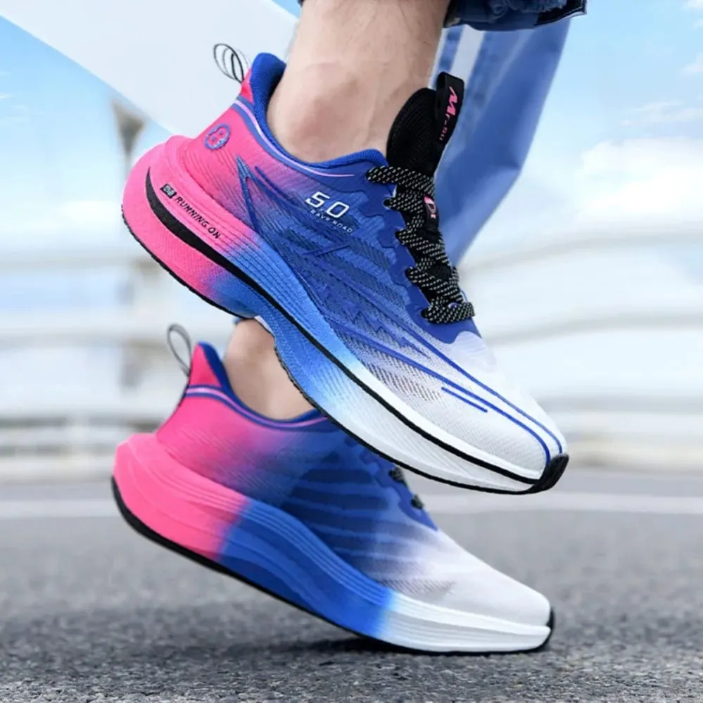 ใหม่ผู้ชายแผ่นคาร์บอนรองเท้าวิ่งเบาะนุ่ม Shock Absorbing กีฬารองเท้ารองเท้าผ้าใบ Unisex Anti-SLIP รองเท้า — image 3