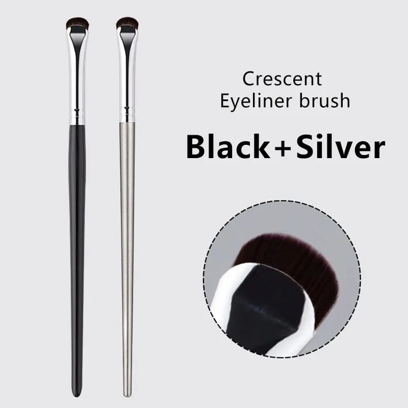 1/2PC Crescent Eyeliner Makeup Børster Øjenmakeupværktøj Præcisions blød øjenskyggebørste Buet tynde kosmetiske værktøj til små øjne