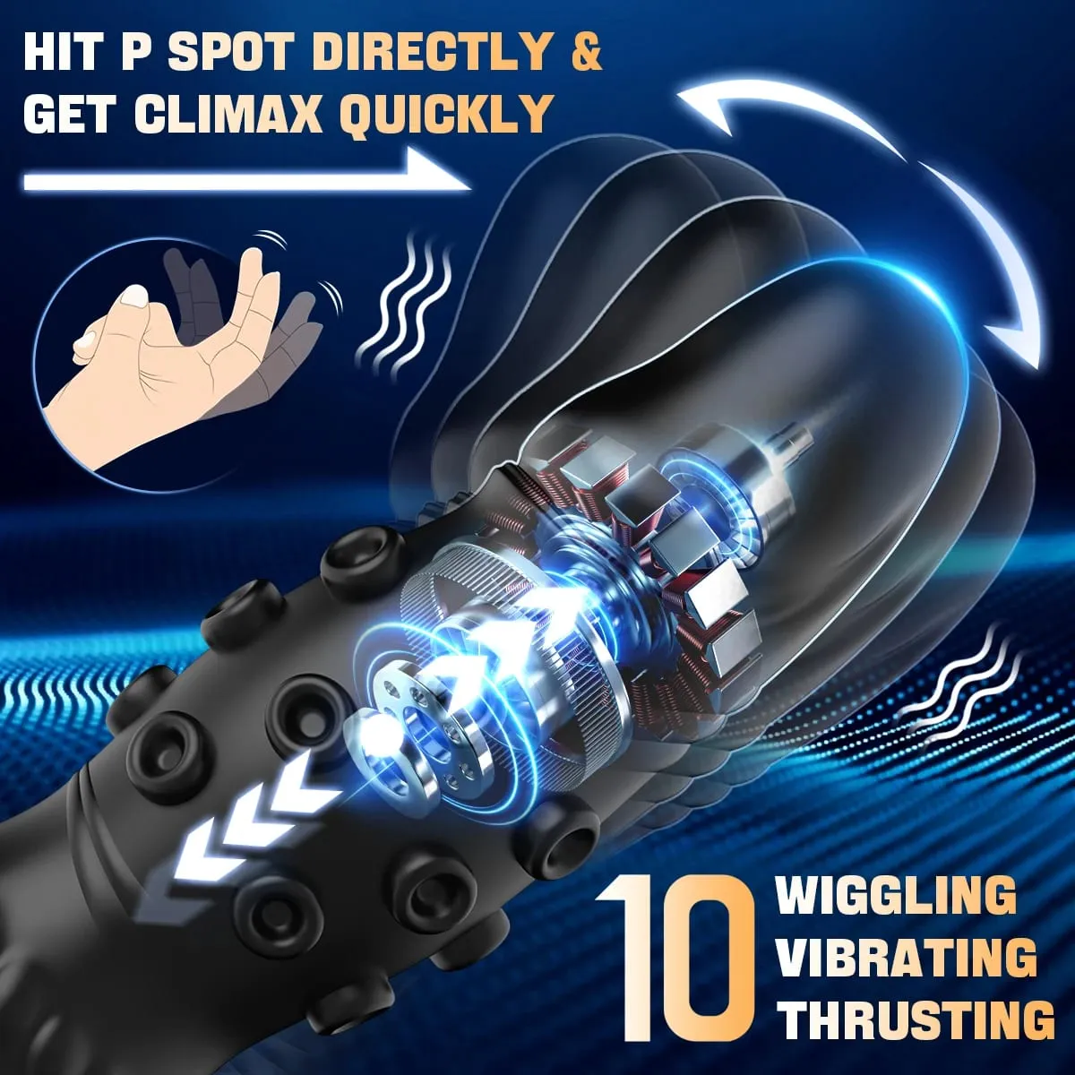 APP-Fernbedienung Prostata-Massagegerät Vibrator Männlicher Teleskop-Wackelnder Vibrierender Anal-Butt-Plug für Männer Vibrierendes Sexspielzeug für Erwachsene — image 2