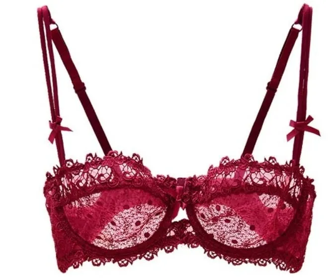 Ensemble de Lingerie d'été en dentelle blanche, soutien-gorge Ultra fin, respirant, maille transparente, Sexy, décolleté en V, Push Up, sans fil, sous-vêtements pour femmes — image 10