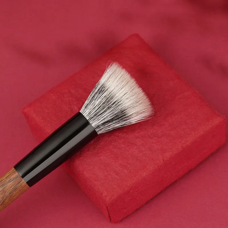 Professional Handmade Make Up แปรง 201 นุ่มแพะ Fox สังเคราะห์ Stippling Blush แปรง Rosewood Handle แปรงแต่งหน้า — image 4